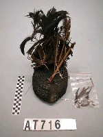 藏品(男子羽飾山豬牙籐帽)的圖片